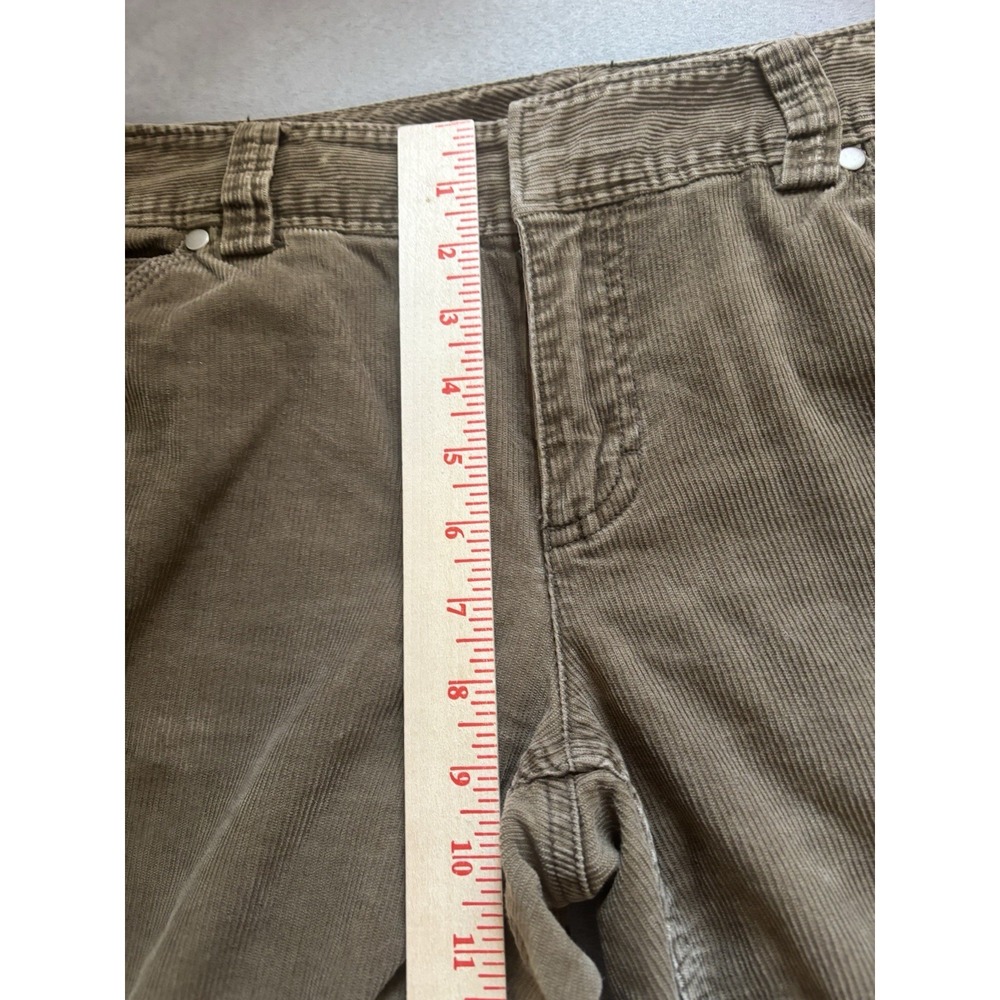 90s Vintage J. Crew Jeans Brown Corduroy Mid-Rise Boot Cut Sz 8 Indie Grunge - Picture 4 of 11